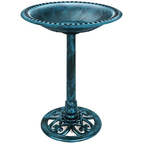 Vintage Outdoor Garden Bird Bath w/ Fleur-de-Lis Accents - Lot 769
