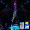6FT Lighted Spiral Christmas Tree with Star Topper APP & Remote Control USB Powered - Thumbnail 1