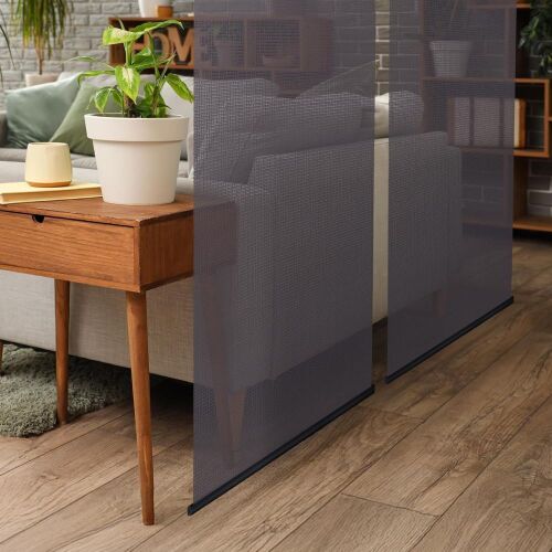 DECOLAB Hanging Panel Room Divider, Ceiling Mount, 36" x 96", Set of 2 - Lot 781