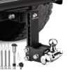 METOWARE Adjustable Trailer Hitch Ball Mount-Fits 2.5" Receiver, Tri-Ball (1-7/8" x 2" x 2-5/16") 8" Drop/Rise, 18,000 GTW and Anti-Theft Stainless Steel Lock - Thumbnail 1