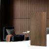 Art3d Wood Slat Acoustic Panels 3D Fluted Sound Absorbing, 23.6 x 47.2in, 4 pc - Thumbnail 1