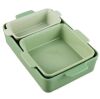3-Piece Ceramic Bakeware Set, Stoneware Baking Dishes, Casserole Serving Set - Thumbnail 1