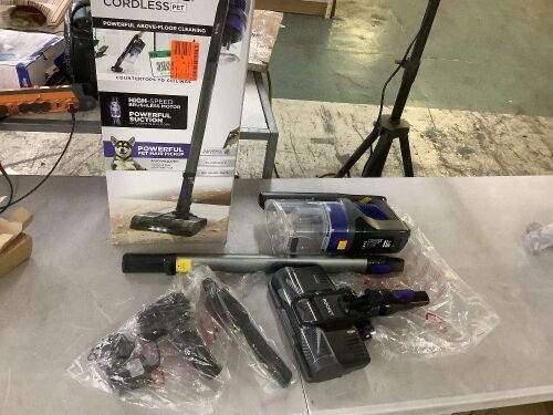 Shark Pet Bagless Cordless Washable Filter Stick Vacuum, XL Dust Cup, LED Lights, Removable Handheld, 40min Runtime in Gray - Lot 105JF