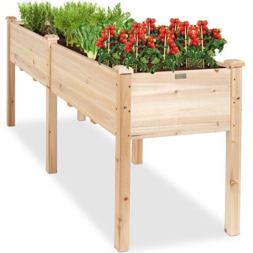 Raised Garden Bed, Elevated Wood Garden Planter Stand - 72x24x30in - Lot 215