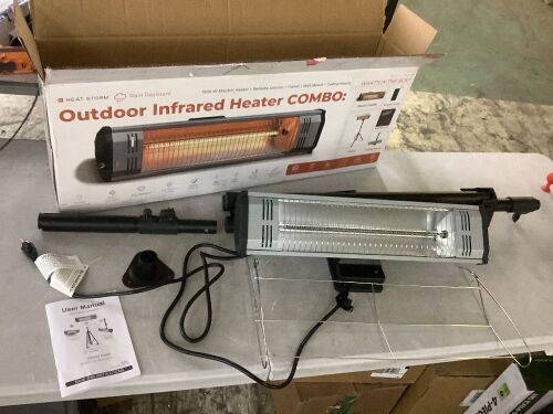Outdoor Infrared Heater - Missing Ceiling Mount - Lot 607JF
