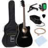 Full Size Beginner Acoustic Guitar Set with Case, Strap, Capo - 41in - Thumbnail 1