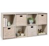 8-Cube Bookshelf, 11in Storage Display w/ Removable Panels, Customizable - Thumbnail 1