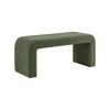 INK+IVY Steve Boucle Waterfall Bench in Green, 42" - Thumbnail 1