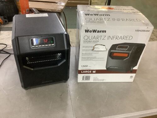 WeWarm Electric 6 Element Infrared Space Heater Black Plastic - Lot 809JF
