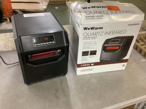 WeWarm Electric 6 Element Infrared Space Heater Black Plastic - Lot 817JF