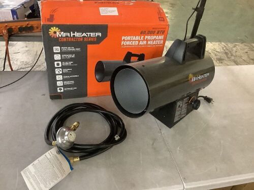 Mr. Heater Contractor Series 60,000 BTU Forced Air Propane Outdoor Space Heater with 10 ft. Hose and Regulator - Lot 828JF