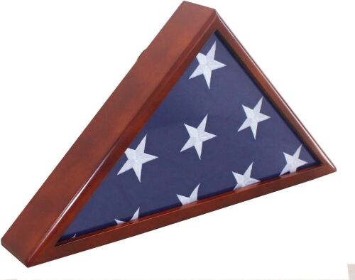 Solid Wood Memorial Flag Display Case - Lot 698