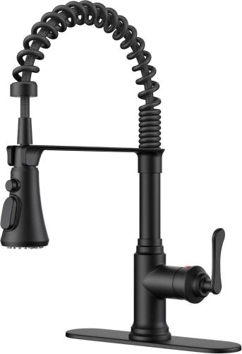 FORIOUS Rustic Black Kitchen Faucet with Pull Down Sprayer - Lot 344
