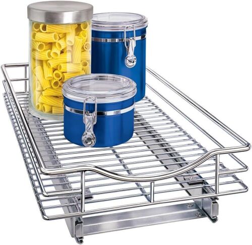 Lynk Professional Pull Out Cabinet Organizer, 11 inch wide x 21 inch deep - Chrome - Lot 792