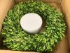22" Artificial Boxwood Wreath - Thumbnail 2