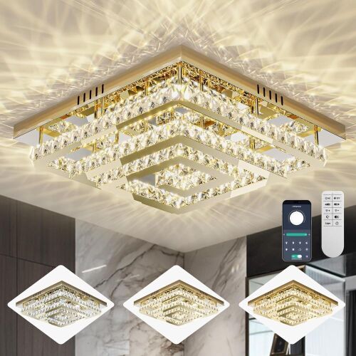 34" Modern Flush Mount LED Ceiling Light Fixture - Lot 146