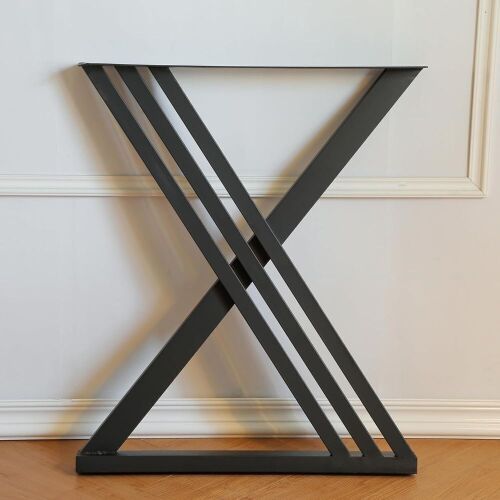 Industrial/Modern Heavy Duty Dining Table Legs Set of 2 (28.3'H 23.6'W) - Lot 250