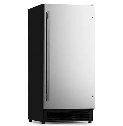 COTLIN 15 in. Undercounter/Freestanding Ice Maker in Stainless Steel, 25 lbs/Day Crescent Ice, 22 lb. Storage, Reversible Door - Lot 5JF