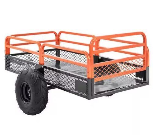 VEVOR ATV Dump Trailer, 1500 lbs. Capacity 15 cu. ft. Total, Removable Sides - Lot 8JF