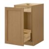 Hampton Bay Avondale 18 in. W x 24 in. D x 34.5 in. H Ready to Assemble Plywood Shaker Trash Can Kitchen Cabinet in White Oak - Thumbnail 1