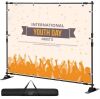 10 x 8 ft. Backdrop Banner Stand Adjustable Height and Width - Thumbnail 1