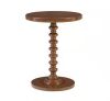 Linon Home Decor Spencer 17 in. Hazelnut Brown Round Wood End Table - Thumbnail 1