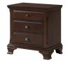 Brinley 3-Drawer Cherry Nightstand - Thumbnail 1
