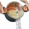 Gotham Steel 5 Qt. Non-Stick Ti-Ceramic Pasta Pot with Built-In Strainer and Twist N' Lock Handles - Thumbnail 1