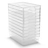 Sorbus Extra Large Clear Plastic Storage Bins for Shelves with Handles-10-Pack - Thumbnail 1