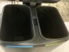 Marco 10.5 Gal. Black Rectangular Double Bucket Trash Can with Soft-Close Lid - Dented - Thumbnail 4