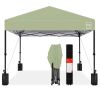 One-Person Setup Instant Pop Up Canopy w/ Case, 4 Weight Bags - 8x8ft - Thumbnail 1