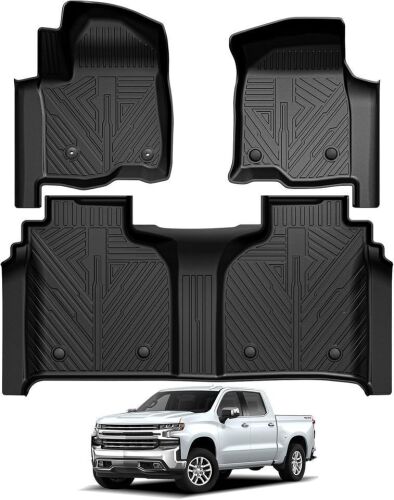 Floor Mats Fit for 2019-2025 Chevy Silverado/GMC Sierra 1500 - Lot 695