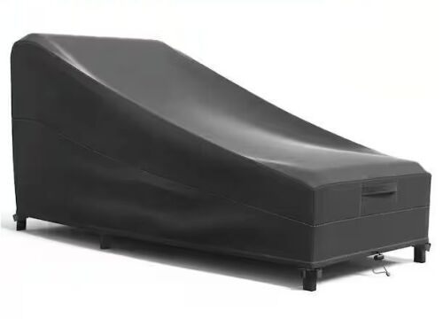 KHOMO GEAR Black Chaise Outdoor Weatherproof Heavy-Duty Patio Furniture Cover - Lot 921JF