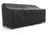 KHOMO GEAR Medium Black Love Seat Weatherproof Outdoor Patio Sofa Protector Cover - Thumbnail 1