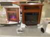 Comfort Glow 1500-Watt Infrared Quartz Electric Fireplace with French Walnut Finish - Thumbnail 1