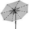 Solar LED Lighted Patio Umbrella w/ Tilt Adjustment, UV-Resistant - 10ft - Thumbnail 1