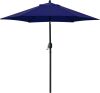 7.5' Patio Umbrella Outdoor Table Market Umbrella with Push Button Tilt/Crank, 6 Ribs - Thumbnail 1