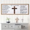Ten Commandments Rustic Bible Verse Framed Wall Art, Natural Religious Christian Slogan Representing God Jesus Christ Prayer Vintage Holy Inspirational Catholic Scripture Decor - Thumbnail 1