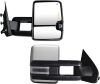 SUPDM Towing Mirrors Compatible with 2014 2015 2016 2017 2018 Chevy Silverado GMC Sierra 1500 2500 HD 3500 HD Side Mirrors with Power Heated Turn Signals Clearance Lamp, Running Light Pair Set Chrome - Thumbnail 1