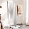 Bathroom Towel Rack Freestanding Floor Stand: Brushed 33in 2‑Bar Weighted Marble Base Towel Holder, Rustproof 304 Stainless Steel Drying Rack for Bath&Hand Towels, No‑Drill Slim Organizer, Spa Pool - Thumbnail 1