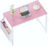 Pamray 32 Inch Computer Desk for Small Spaces with Storage Bag, Home Office Work Desk with Headphone Hook, Small Office Desk Study Writing Table - Thumbnail 1
