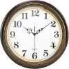 Yoiolclc Wall Clock Battery Operated Silent Non-Ticking Vintage Wall Clocks for Kitchen, School, Living Room (12Inch, Bronze) - Thumbnail 1