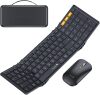 Foldable Keyboard and Mouse, Full-Size Folding Wireless Keyboard Mouse Combo - Thumbnail 1