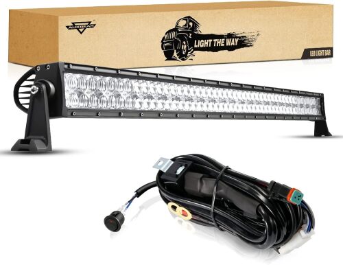 50 Inch LED Light Bar, 288W Spot Flood Combo Beam Bar, 5D Series Work Driving Light for Car Jeep Off Road SUV UTV ATV Pickup Truck with Wiring Harness - Lot 4018