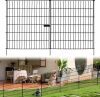 Sumloty 6 Panels Garden Fence Fencing for Yard,32 in(H) X 14 ft(L) with Gate Lock Outdoor Fence Animal Barrier Fencing Rustproof Metal Fence Panels for Dog and Rabbit - Thumbnail 1