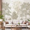 Zeeko Vintage Forest Wall Mural Peel and Stick, Beige Tree Wallpaper Self-Adhesive Large Nature Landscapes Murals Canvas Wall Decor for Bedroom Bathroom - Thumbnail 1