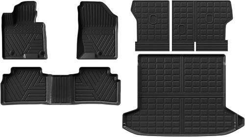 Rongtaod Floor Mats Compatible with 2022-2026 Hyundai Tucson Cargo Mat TPE Trunk Mat Cargo Liner All Weather Back Seat Cover Protectors 2025 Tucson Accessories (Backrest Mats+Trunk mat+Floor Mats) - Lot 4024