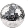 6" Disco Mirror Ball with Hanging Ring Silver Party Disco Ball Light for Party Xmas DJ Stage Lighting Effect - Thumbnail 1