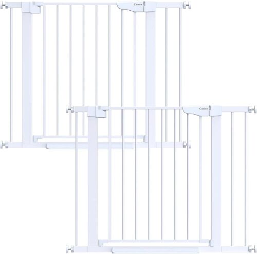Cumbor 2 Pack 29.7-40.6"(Extensions Included) Baby Gate for Stairs, Mom's Choice Awards Winner-Auto Close Dog Gate for doorways, Pressure Mounted Pet Gate Indoor, Wide Safety Child Gate for Dog - Lot 4143