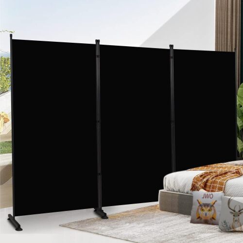 Room Divider 6ft Room Dividers and Folding Privacy Screens, 3 Panel Partition Room Divider Fabric Panel, Indoor Wall Divider for Room Separation Freestanding Space Separators for Bedroom Office Studio - Lot 4174